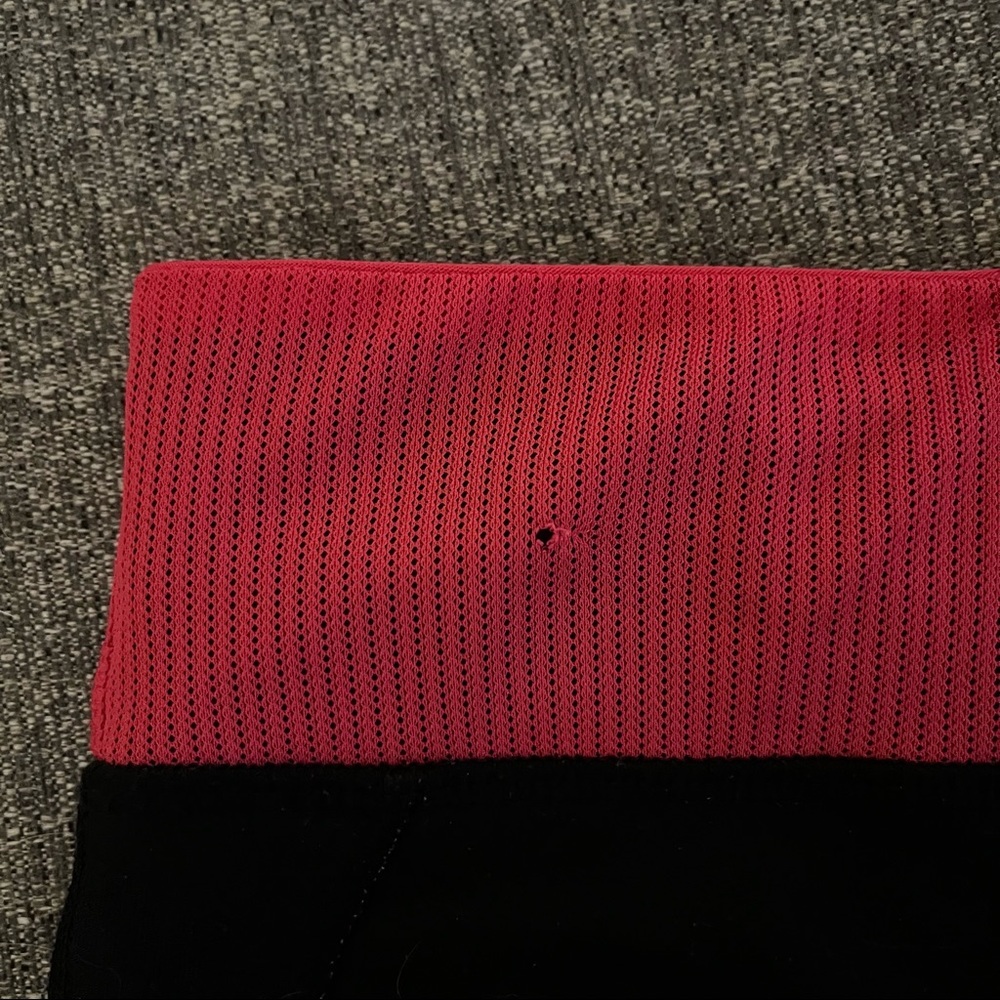 ADIDAS Black Climalite Pink Mesh Crop Capri Leggings - Picture 5 of 6